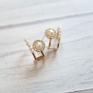 新品未使用 18kgf sun pearl pierce gold (ピアス)