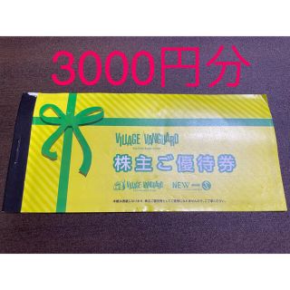 ヴィレッジヴァンガード　株主優待券　3000円分(ショッピング)