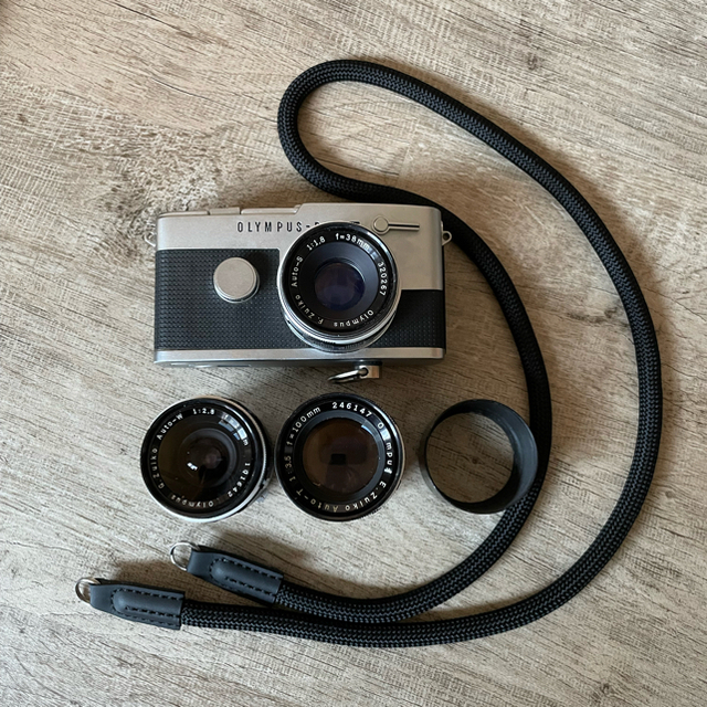 【GINGER掲載商品】 【美品】OLYMPUS lens3本セット25.38.100mm FT pen フィルムカメラ