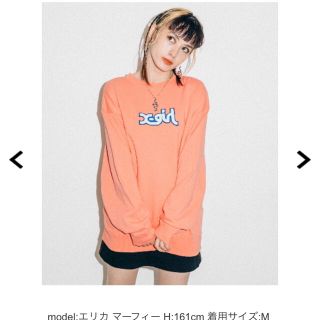 エックスガール(X-girl)のPATCHED MILLS LOGO CREW SWEAT TOP(トレーナー/スウェット)