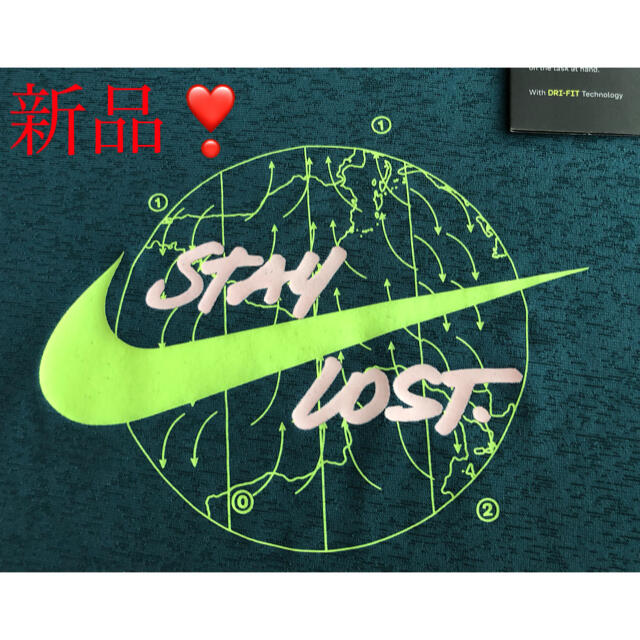 NIKE(ナイキ)の【新品】NIKE グリーン Tシャツ❣️ナイキ ランニング シャツ　Lサイズ❣️ メンズのトップス(Tシャツ/カットソー(半袖/袖なし))の商品写真