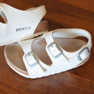 ビルケンシュトック(BIRKENSTOCK)のビルケンシュトック ローマ キッズ 25 16cm 白(サンダル)