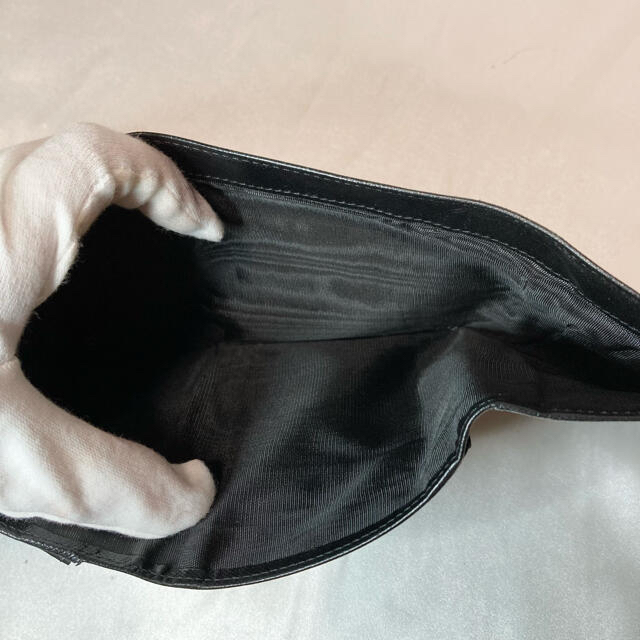 【極美品】PRADA サフィアーノ トライアングル ロゴ 折り財布 ブラック 黒 5