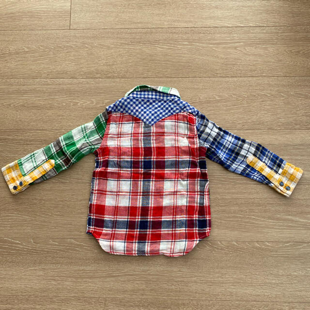 MPS(エムピーエス)のチェックシャツ　ダブルガーゼ　100㌢ キッズ/ベビー/マタニティのキッズ服男の子用(90cm~)(ブラウス)の商品写真