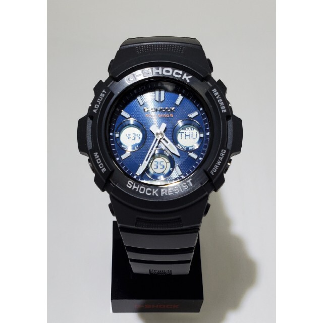 G-SHOCK(ジーショック)の〖美品・電波ソーラー〗CASIO G-SHOCK AWG-M100SB メンズの時計(腕時計(アナログ))の商品写真