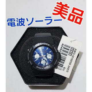 ジーショック(G-SHOCK)の〖美品・電波ソーラー〗CASIO G-SHOCK AWG-M100SB(腕時計(アナログ))