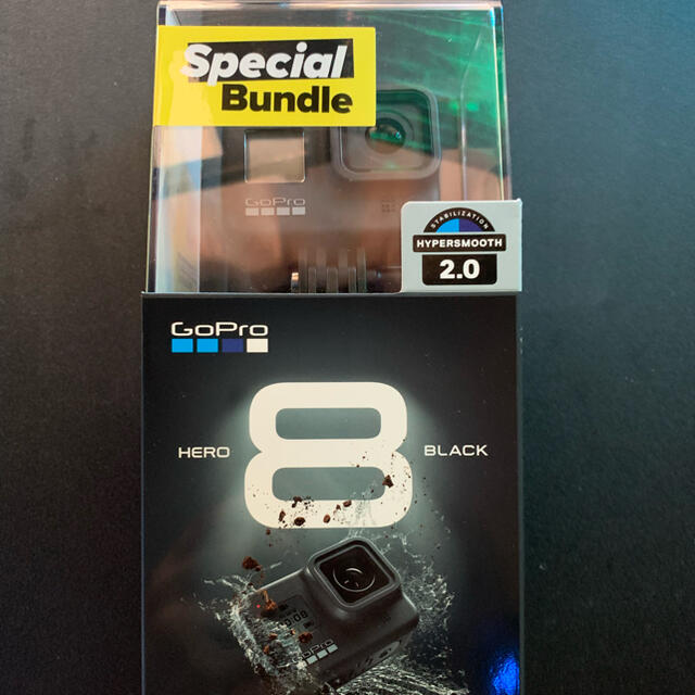 GoPro(ゴープロ)の⭐︎美品　特典付き⭐︎ Go Pro Hero 8 Black スマホ/家電/カメラのカメラ(ビデオカメラ)の商品写真