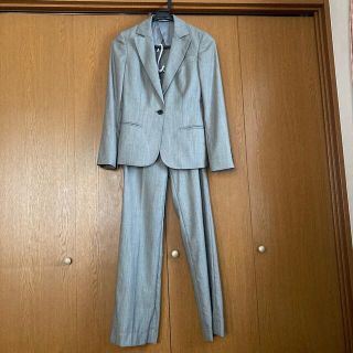 スーツカンパニー(THE SUIT COMPANY)のスーツカンパニー　パンツスーツ　テーラード　ストレート　ブラック　グレー　ウール(スーツ)