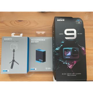 ゴープロ(GoPro)のGoPro HERO 9 Black shorty +バッテリ1個付(ビデオカメラ)