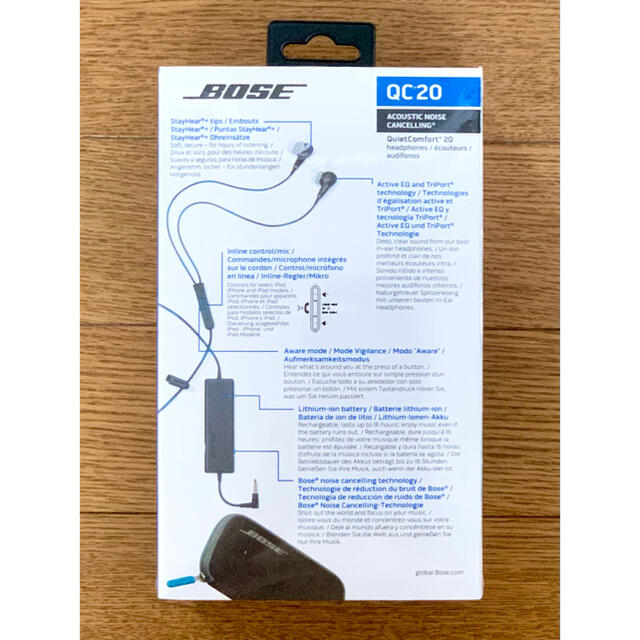 BOSE(ボーズ)の【新品未開封】Bose QuietComfort 20 for Apple スマホ/家電/カメラのオーディオ機器(ヘッドフォン/イヤフォン)の商品写真