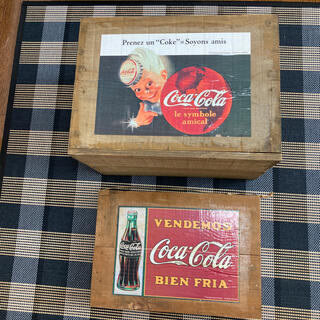 コカコーラ(コカ・コーラ)のコカコーラ　木箱　木製看板　セット(その他)