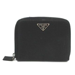 プラダ(PRADA)のプラダ PRADA 二つ折り 財布 ラウンドファスナー ナイロン ブラック(財布)