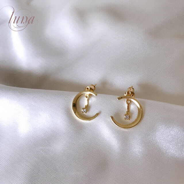 AHKAH(アーカー)のétoile☆lune gold pierce★s925 18kgp レディースのアクセサリー(ピアス)の商品写真