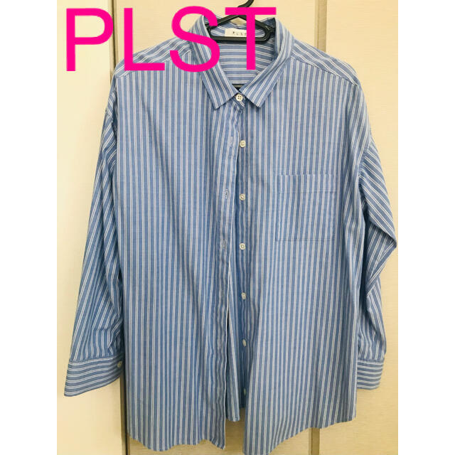 PLST(プラステ)のなっち様PLST  ストライプシャツ・UNIQLOパンツ レディースのトップス(シャツ/ブラウス(長袖/七分))の商品写真