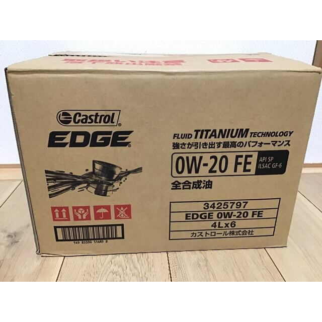 メンテナンス用品送料無料4L×6本カストロール EDGE エンジンオイル 0W-20 FE