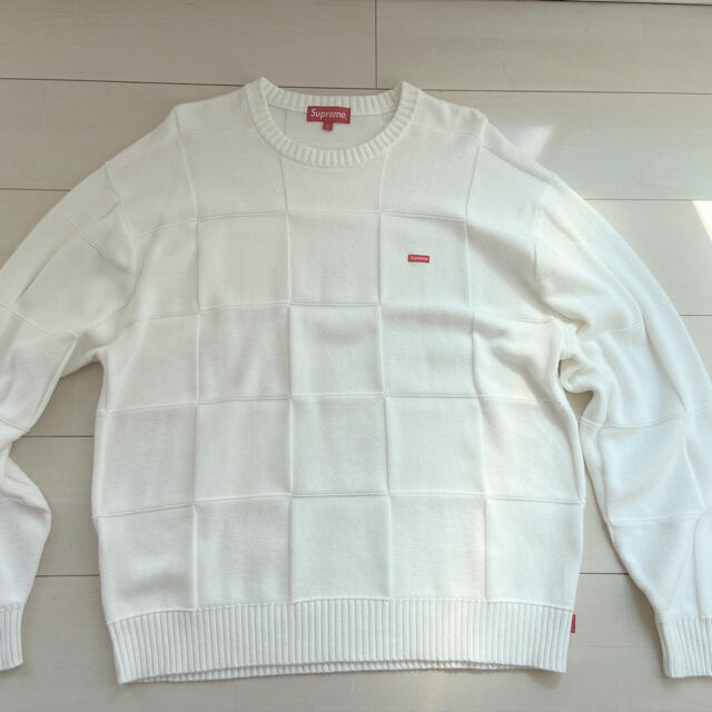 Supream  Small Box Sweater　L whitewhite白サイズ