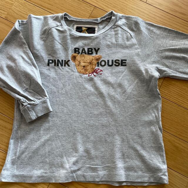 PINK HOUSE(ピンクハウス)のBABY PINK HOUSEくまちゃんロングTシャツ キッズ/ベビー/マタニティのキッズ服男の子用(90cm~)(Tシャツ/カットソー)の商品写真