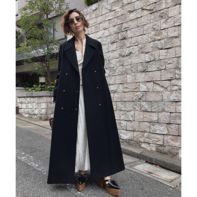 Ameri VINTAGE(アメリヴィンテージ)のBELT FLARE LONG COAT レディースのジャケット/アウター(ロングコート)の商品写真