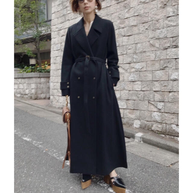 Ameri VINTAGE(アメリヴィンテージ)のBELT FLARE LONG COAT レディースのジャケット/アウター(ロングコート)の商品写真