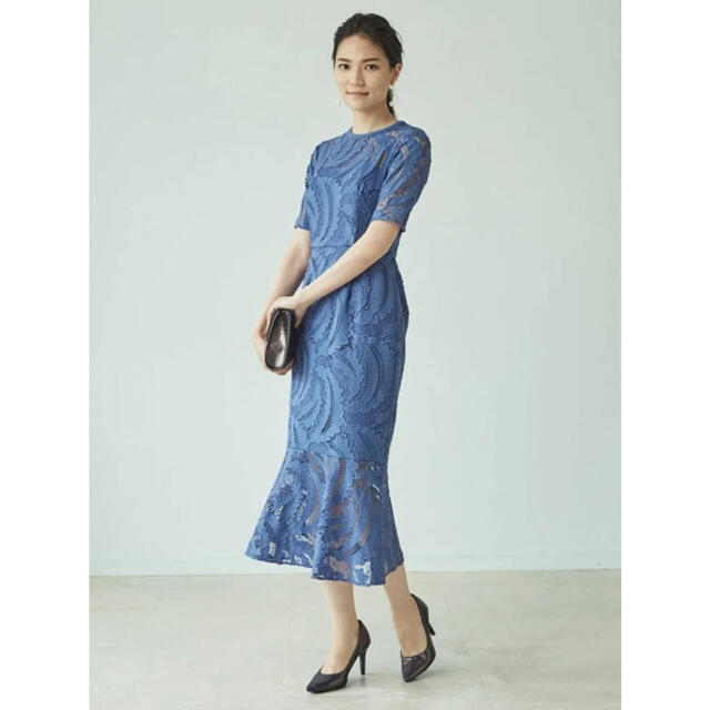 LAGUNAMOON LEAF EMBROIDERY LACE DRESS