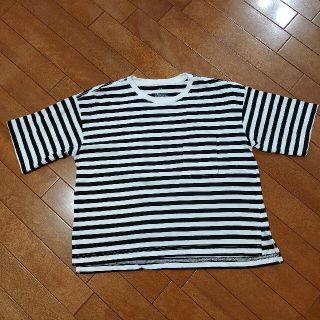 ムジルシリョウヒン(MUJI (無印良品))の無印良品　ボーダークルーネックTシャツ(Tシャツ(半袖/袖なし))