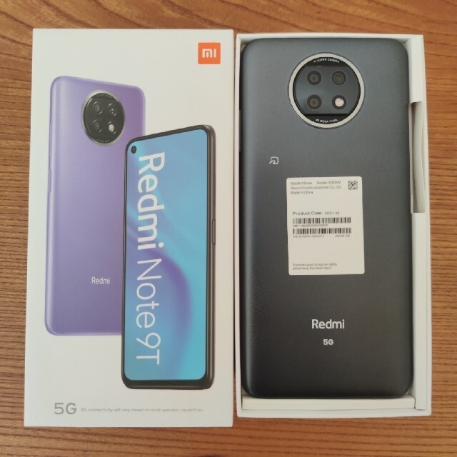 Xiaomi Redmi Note 9T Nightfall black 送料込 2