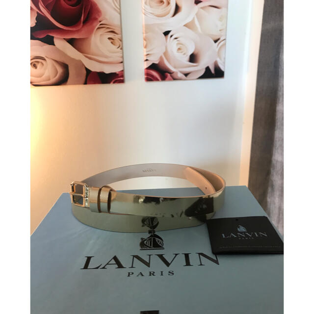 LANVIN ランバン　レディース　ベルト 牛革 ゴールド S