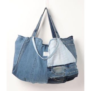 アズールバイマウジー(AZUL by moussy)のAZUL BY MOUSSY STデニム リマーク ビッグバッグ(トートバッグ)