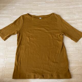 ユニクロ(UNIQLO)のUNIQLO 秋色　やまぶき色　５部袖リブ(Tシャツ(半袖/袖なし))