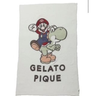 ジェラートピケ(gelato pique)のジェラピケ キャラクターブランケット マリオ＆ヨッシー(おくるみ/ブランケット)