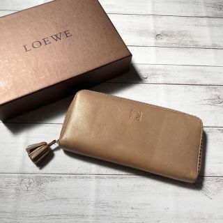 ロエベ(LOEWE)の【本革】LOEWE ロエベ レディース アナグラム 長財布 タッセル ベージュ(財布)