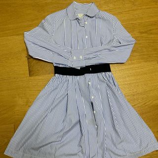 メゾンキツネ(MAISON KITSUNE')のMaison Kitsune メゾンキツネ　ストライプシャツワンピース(ひざ丈ワンピース)