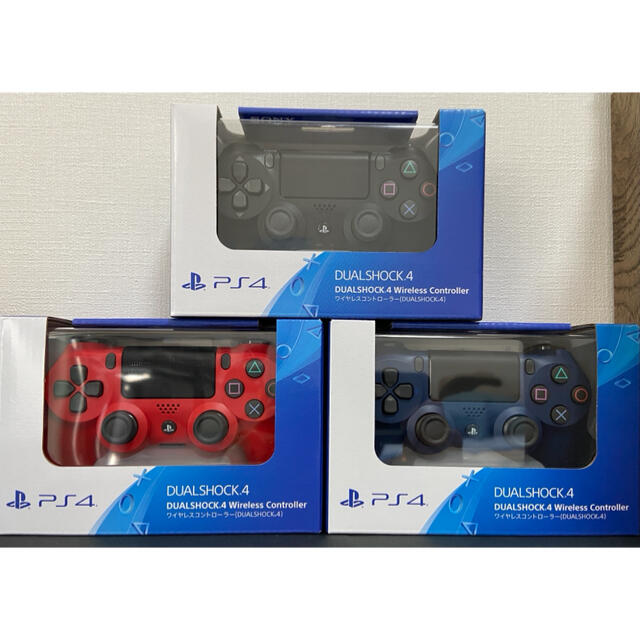 PS4 純正 コントローラー DUALSHOCK レッド ブラック ブルー