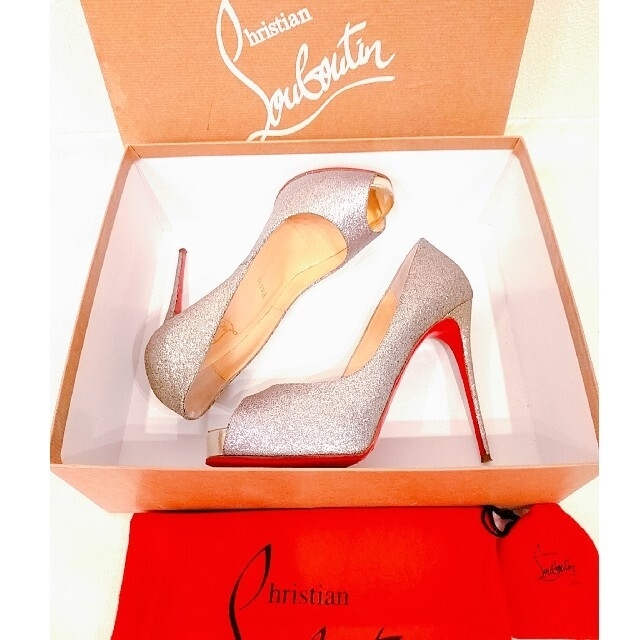 素敵♡Christian Louboutin♡15万 GLITTERオープントゥ