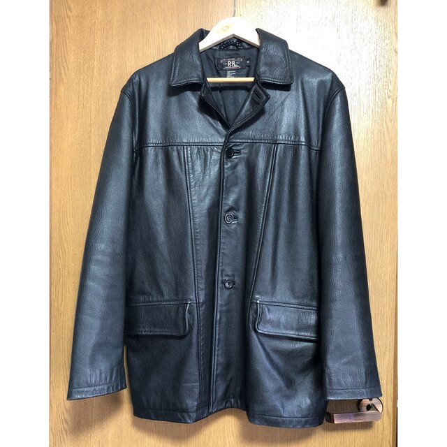 【初期三つ星タグ】RRL ダブルアールエル　レザーカーコート