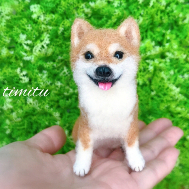 柴犬 羊毛フェルト ぬいぐるみ 日本犬 雑種犬 ミニサイズ 柴犬 羊毛フェルト ぬいぐるみ 日本犬 雑種犬 ミニサイズ
