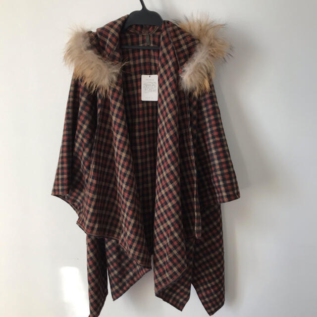 楽ギフ_のし宛書】 大きいサイズ コート ポンチョ ケープ コラボ 買い得な福袋 【美品・希少】ZARA ポンチョコート 独特デザイン 厚みがあり温かい ポンチョ
