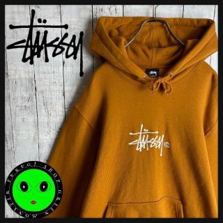 ステューシー(STUSSY)の【即完売モデル☆未使用品】ステューシー センター 刺繍 ロゴ パーカーLサイズ(パーカー)