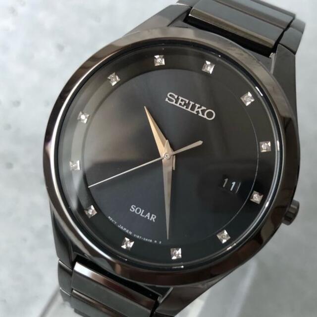 【展示品】ダイヤ付★セイコー★SEIKO ソーラー 腕時計 メンズ