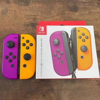 ニンテンドースイッチ(Nintendo Switch)のJoy-Con ネオンパープル/ネオンオレンジ（ちょんた様専用）(ゲーム)