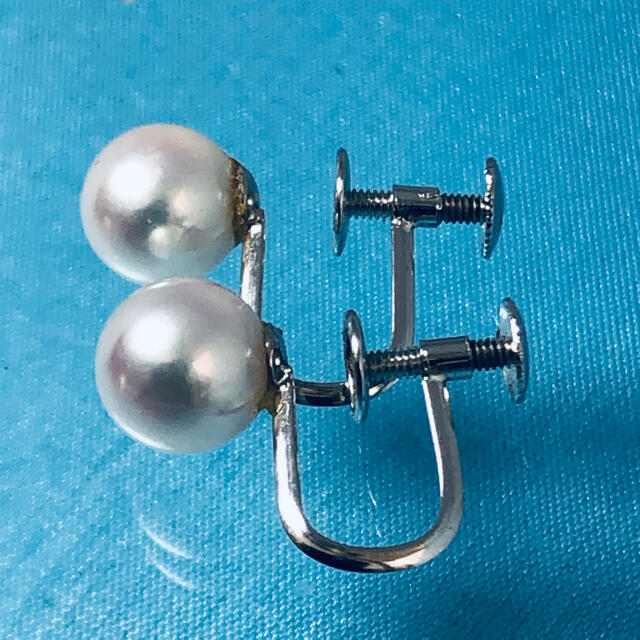 k14WG アコヤ真珠 イヤリング　7mm玉 パールイヤリング レディースのアクセサリー(イヤリング)の商品写真