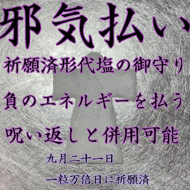 形代塩 御守り 邪気払い 呪い返し 最強 強力 嫉妬 嫌がらせ 不倫 イジメ ハンドメイドのハンドメイド その他(その他)の商品写真