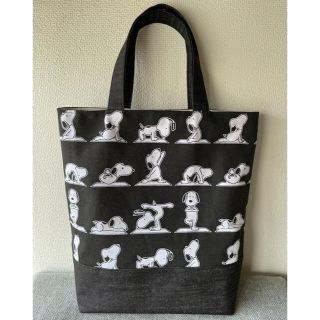 スヌーピー(SNOOPY)のハンドメイド　トートバッグ　スヌーピー×デニム　v(トートバッグ)