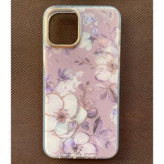 iphone12mini ケース 花柄大理石 美品 大人可愛い(iPhoneケース)