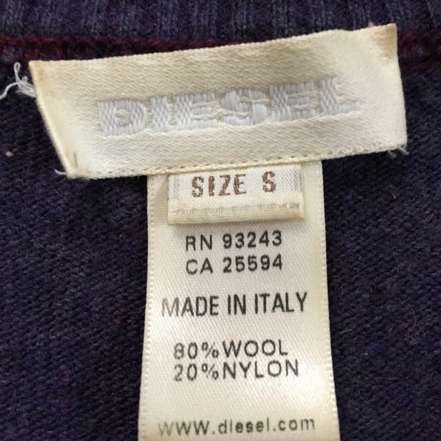 DIESEL(ディーゼル)のディーゼルアーガイル柄Vネックニット メンズのトップス(ニット/セーター)の商品写真