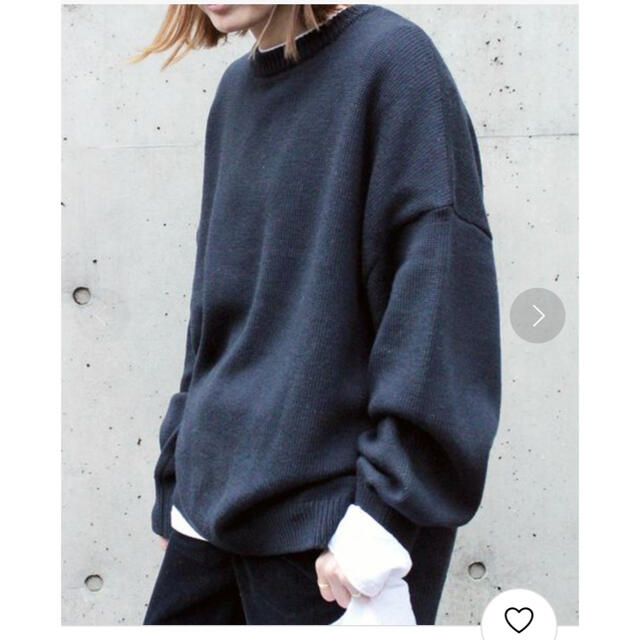 Deuxieme Classe Oversized クルーネックセーターネイビー