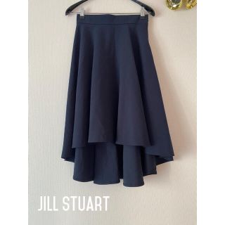 ジルスチュアート(JILLSTUART)の美品 JILLSTUART コーデ アシンメトリースカート ネイビー 未使用(ロングスカート)