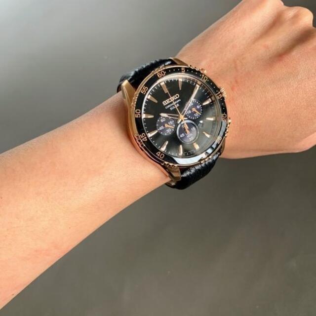 SEIKO - 【新品】セイコー SEIKO ローズゴールドカラーのソーラー仕様