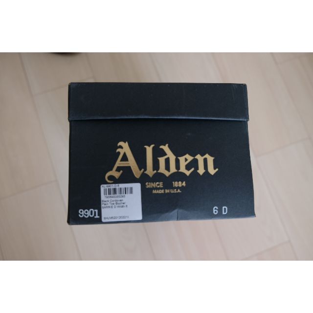 Alden(オールデン)のオールデン ALDEN 9901 プレーントゥ　コードバン　黒　ブラック　６D メンズの靴/シューズ(ドレス/ビジネス)の商品写真