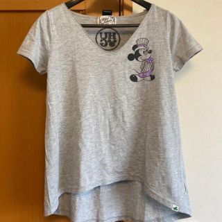 ディズニー(Disney)のミッキー　Tシャツ　Mサイズ　グレー(Tシャツ(半袖/袖なし))